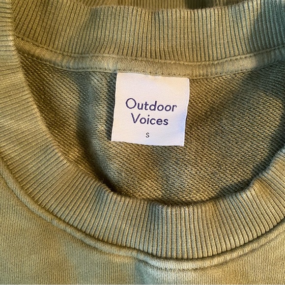 EUC Outdoor Voices Pickup Crewneck in Tea Tree Tie Dye, size S - Picture 2 of 4